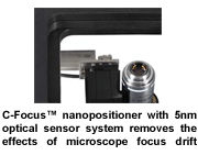 piezo stage and hardware for microscope focus lock system